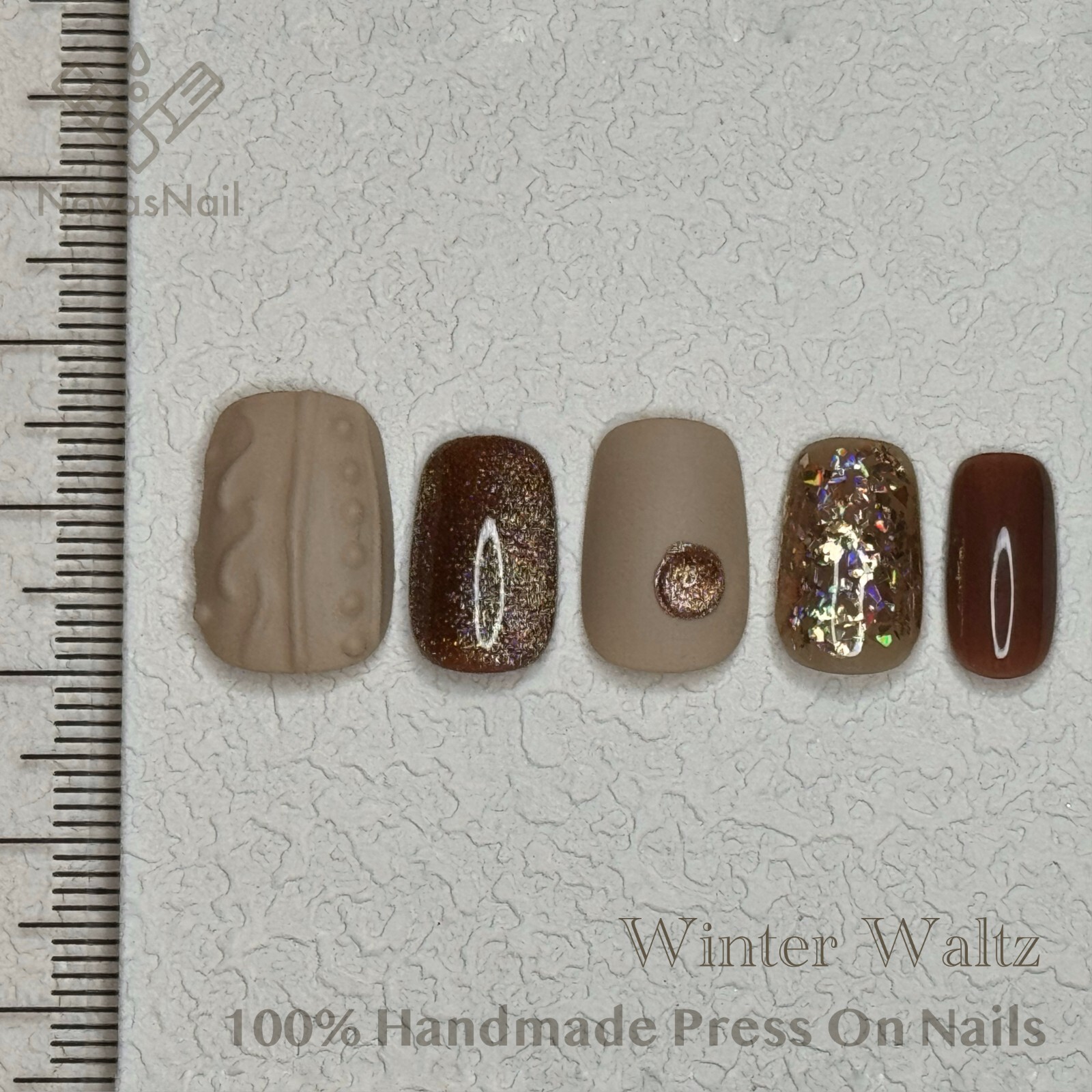 Matte Press-On Nails | Duan Fang Square Shape | Handmade Elegant Set