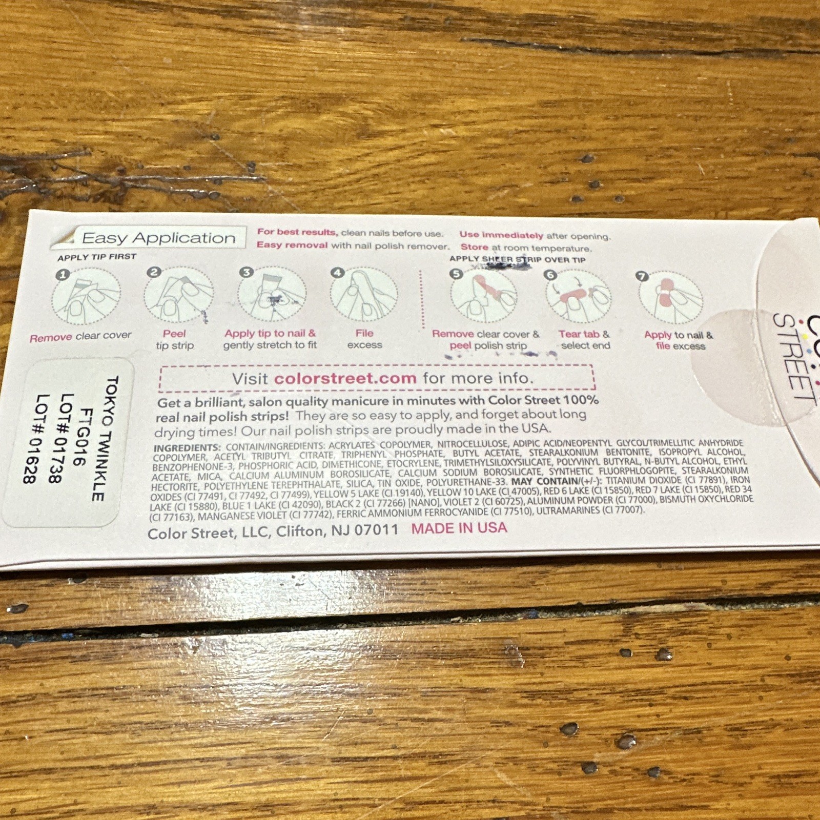 Color Street French Manicure Glitter Nail Polish Strips – Tokyo Twinkle