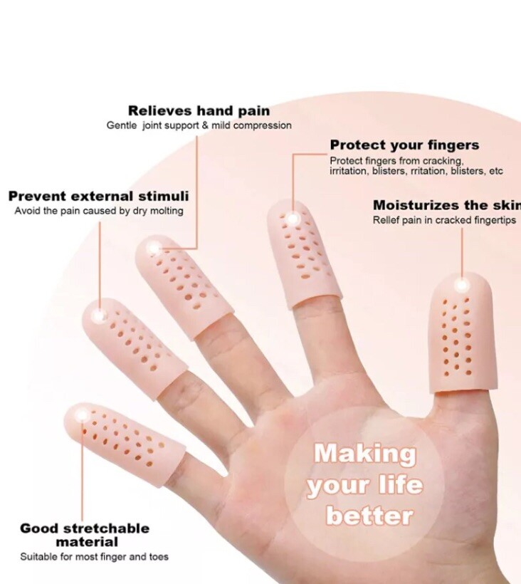 5 pairs Breathable Silicone Nail cover Toe Finger Protector US SHIPPING