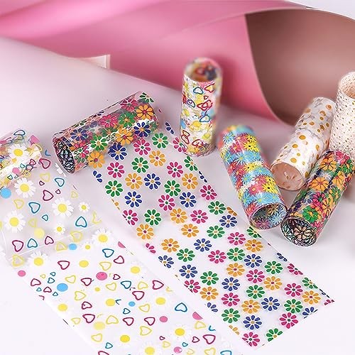 10 Rolls Flower Nail Foil Daisy Nail Transfer Foil Holographic Nail Art Foil