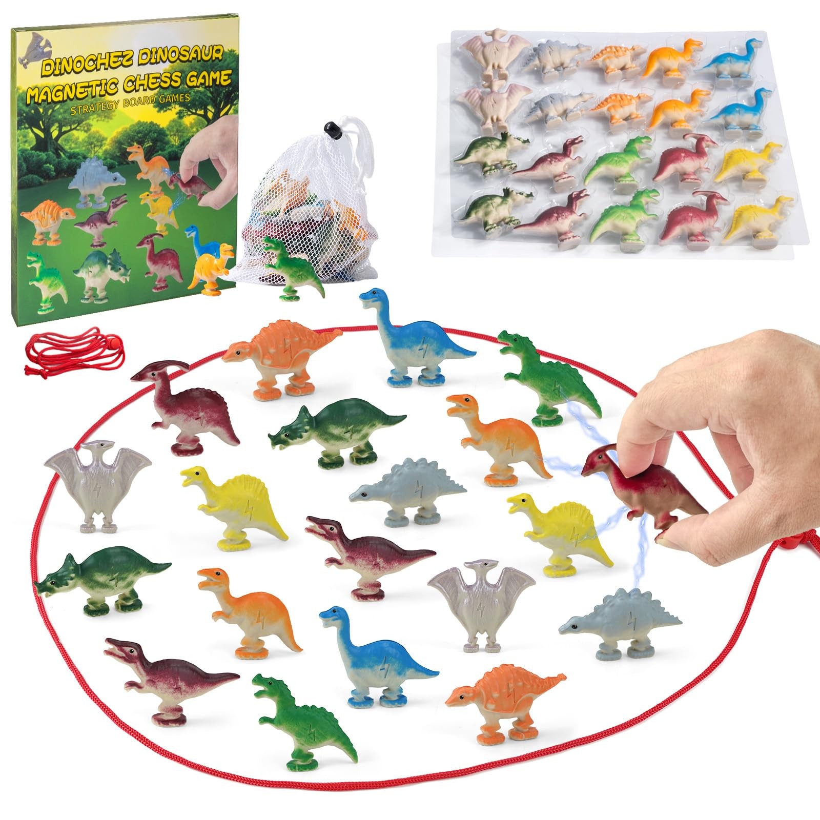 Dinochez Dinosaur Chess Game Set 2026, 20 Pcs Medium, Colorful