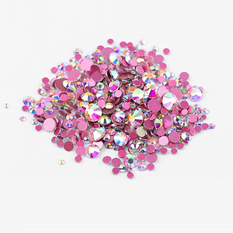 1440p Rose Gold Bottom Crystal Non Hotfix FlatBack Rhinestones DIY Nail Art Tips