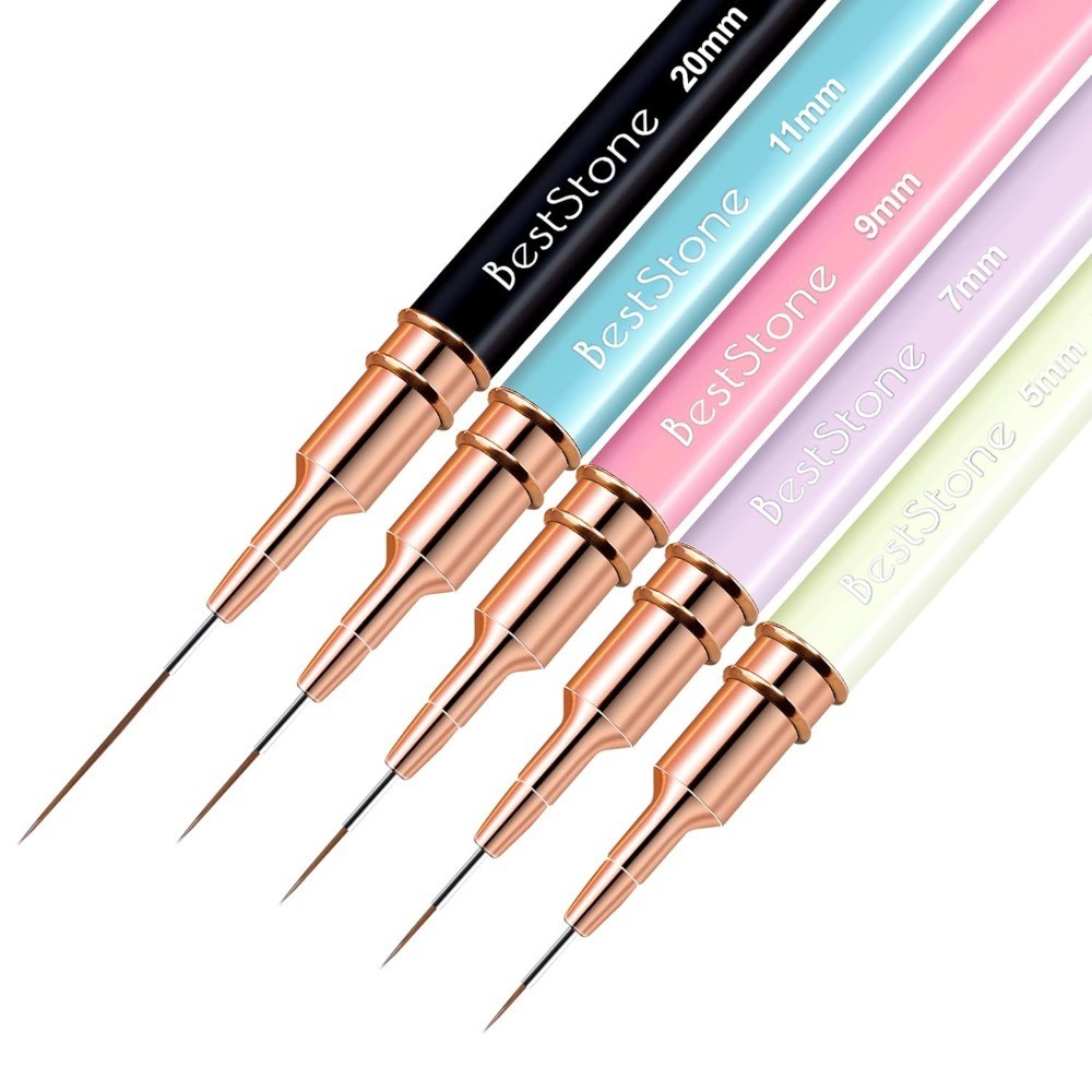 Nail Art Liner Brushes 5Pcs Professional Gel Polish Painting Design Pen Set for