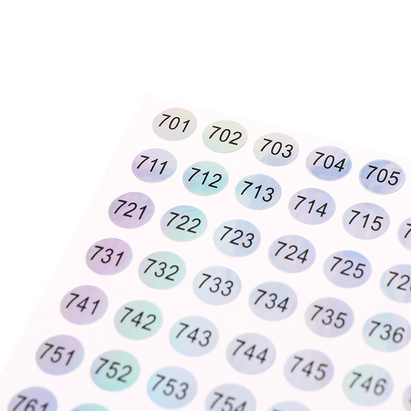 1-1000 Round Waterproof Nail Number Sticker Digital Label Self Adhesive Numbers