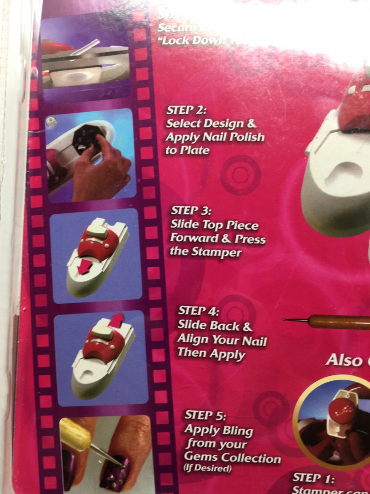 Hollywood Nails All In One Nail Art System Kit As Seen On TV (Pack of 2)