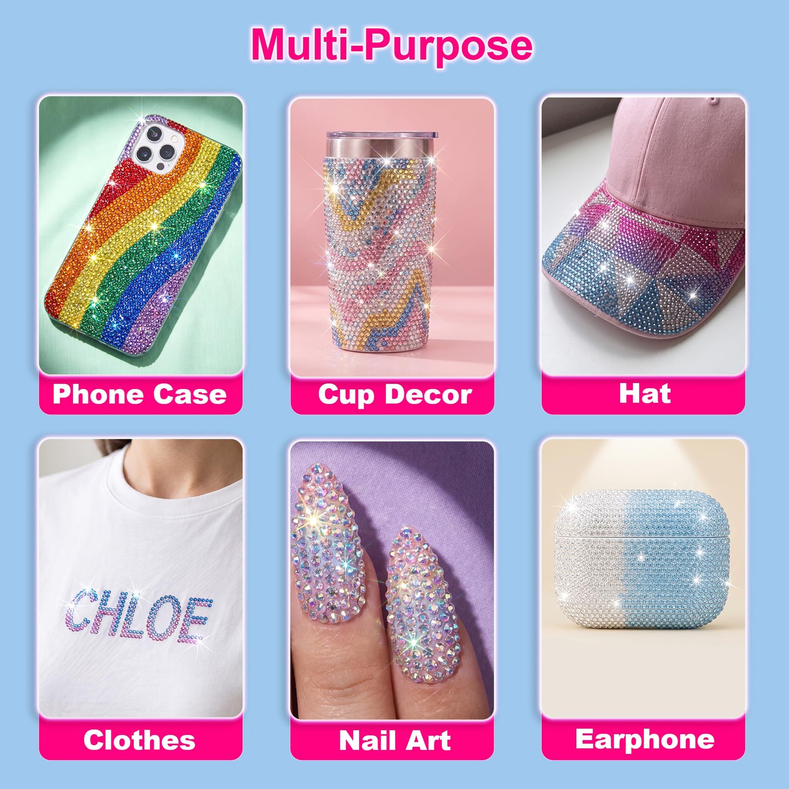 40000Pcs Jelly Rhinestones Bedazzling Kit, 40 Colors 3mm Multicolor Resin Fla…