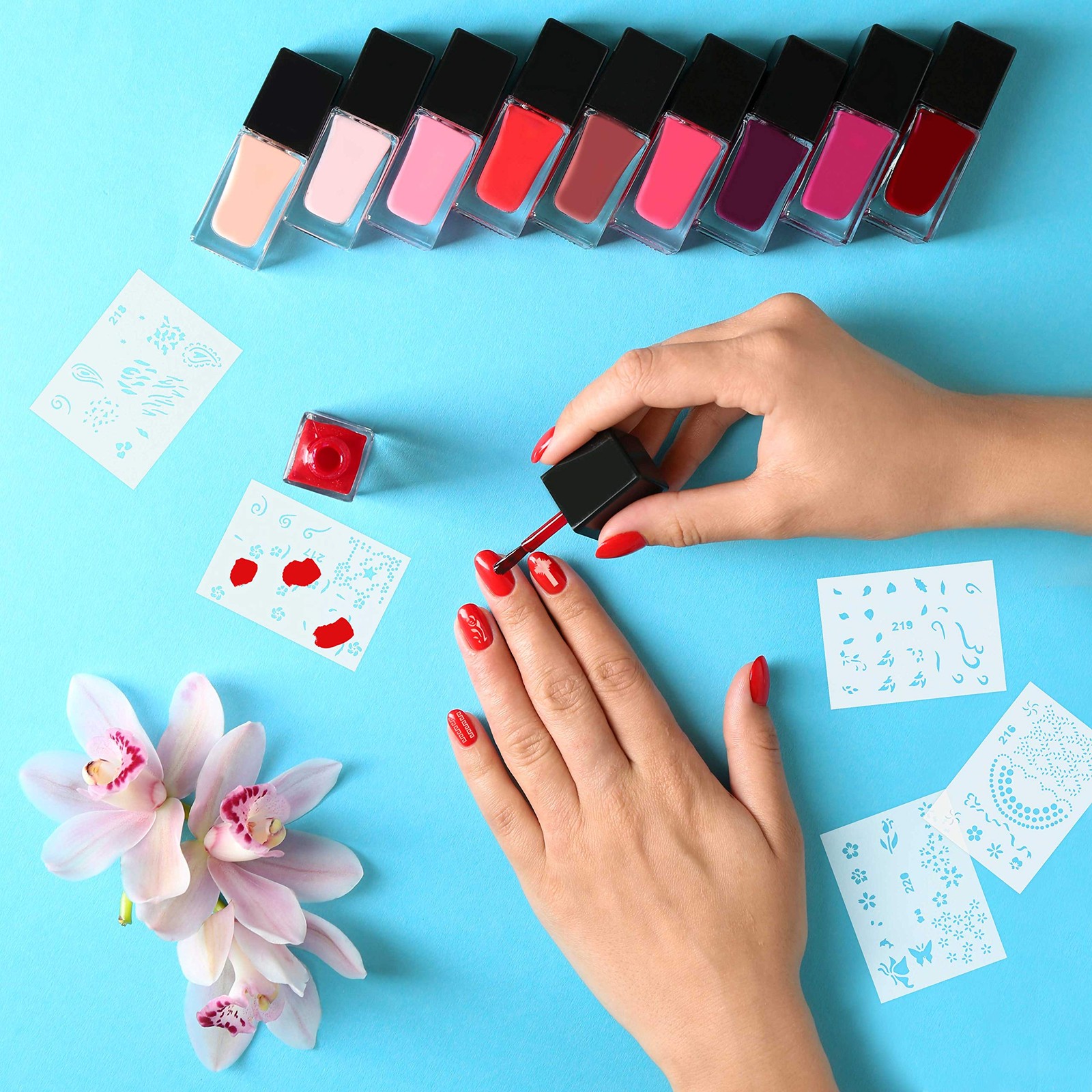 Airbrush Nail Stencils – Nail Art Stencils Series #11: 260 Unique Designs fro…