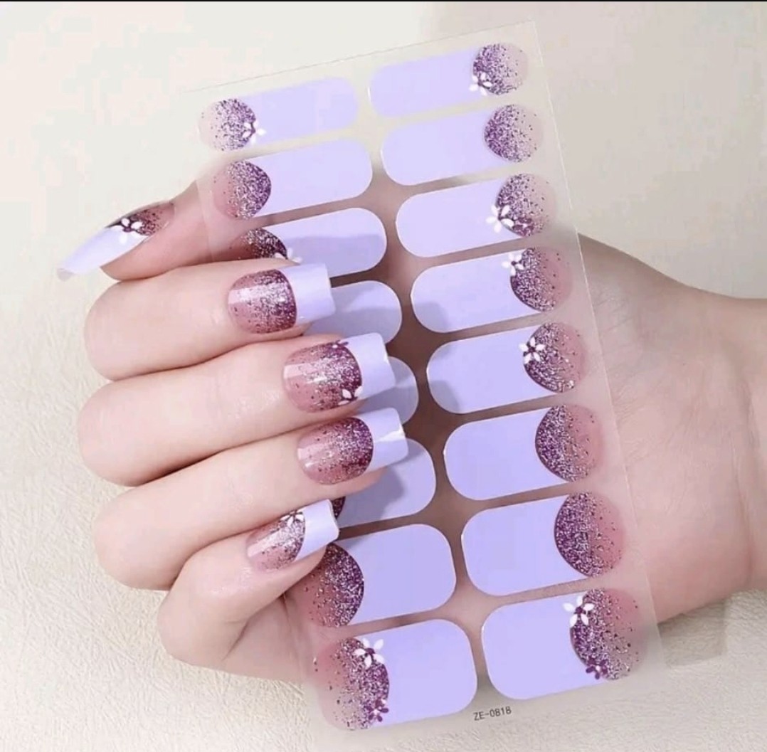 Nail Art Stickers Self Adhesive Spring Summer Wraps Full Cover ZE818 90.