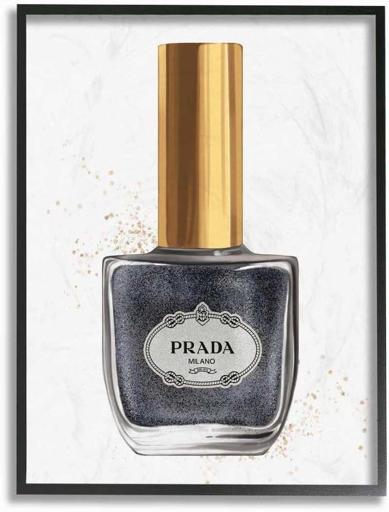 Makeup Nail Polish Gold Fashion, Design by Artist Ziwei Li Wall Art, 24 X 30, Bl