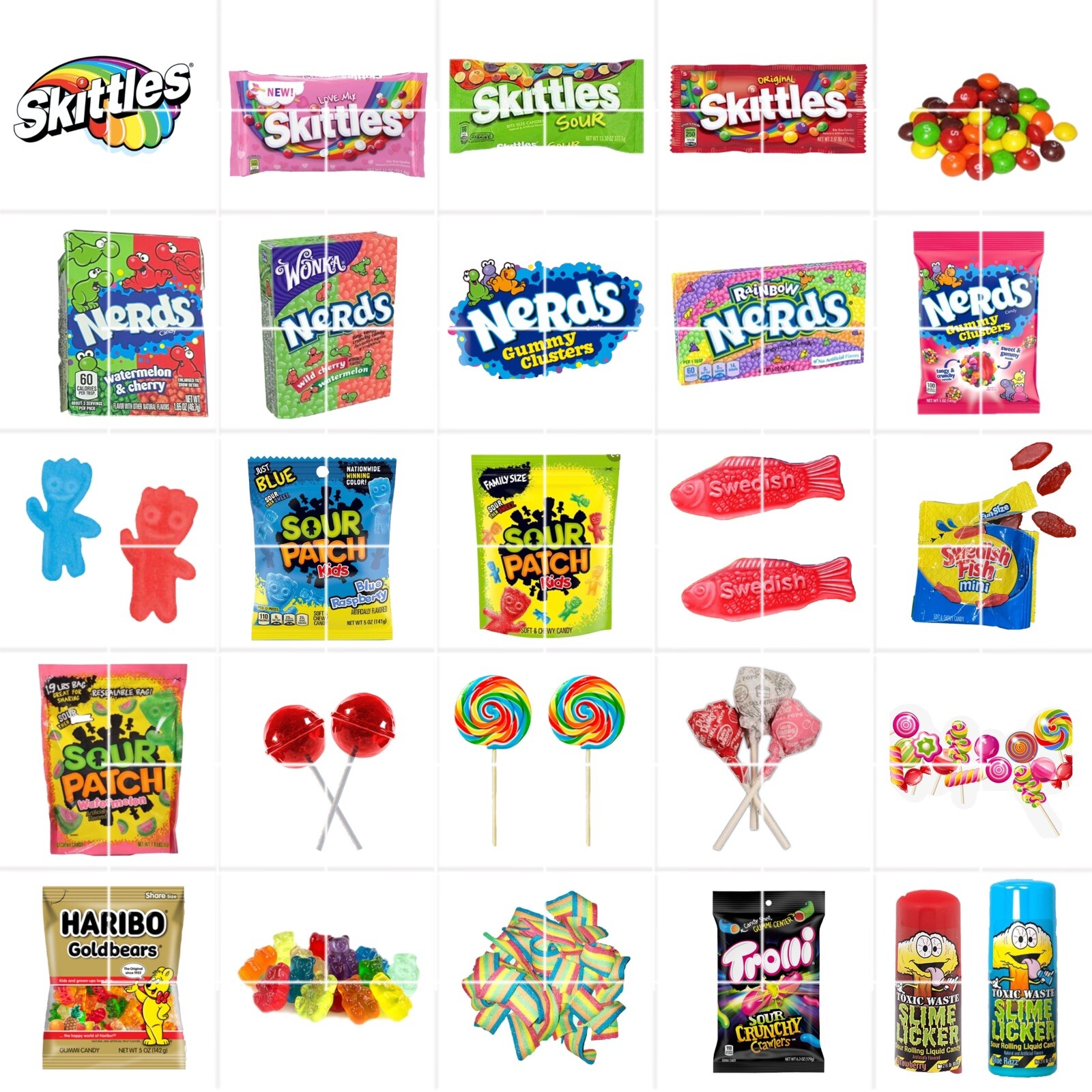 Sweet & Sour Candy Waterslide Water Nail Decals Set Of 50 Instructions & Bonus