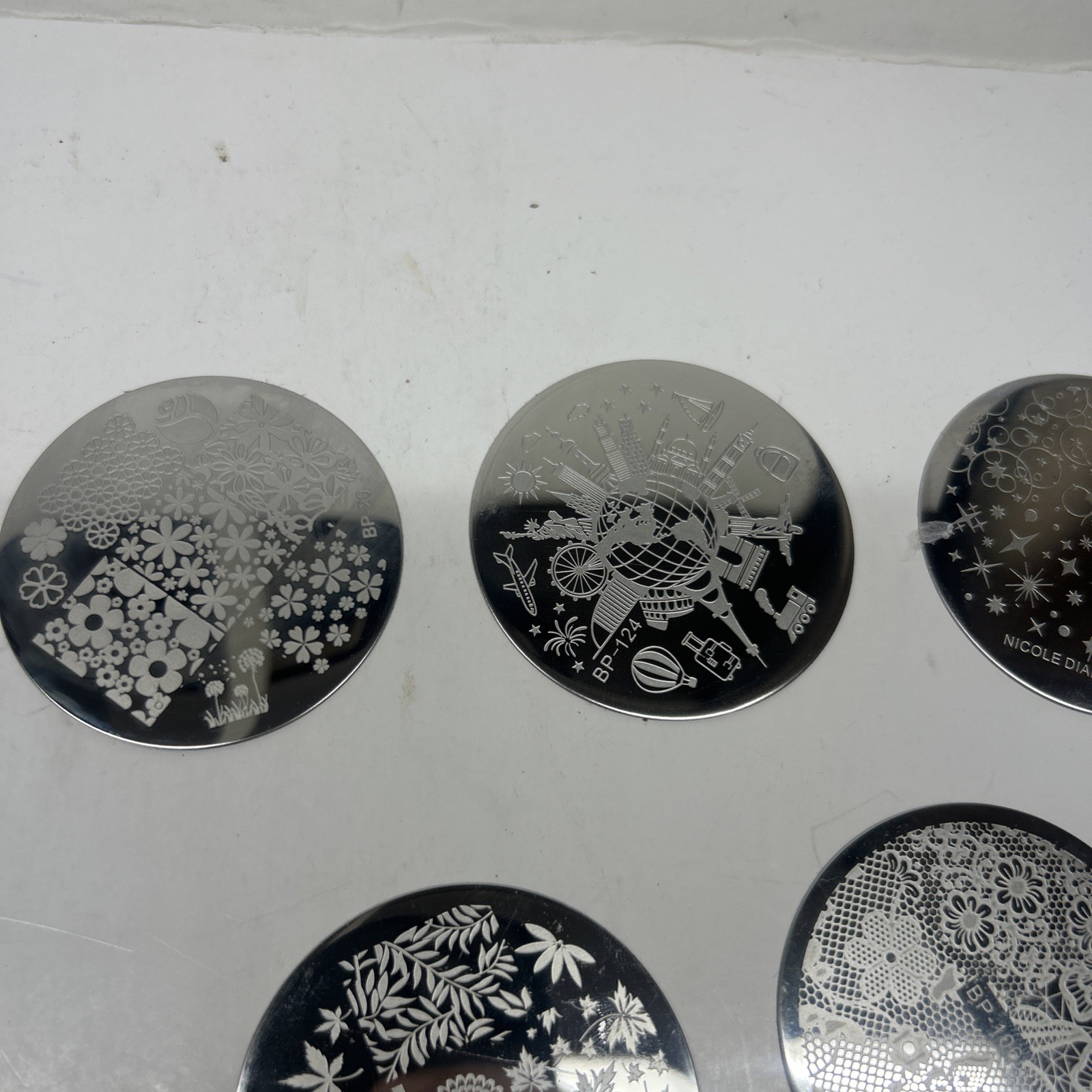 3 Whats Up Nail Stamping Plates Stainless Steel A011 Nature, B034 Abstract, B039
