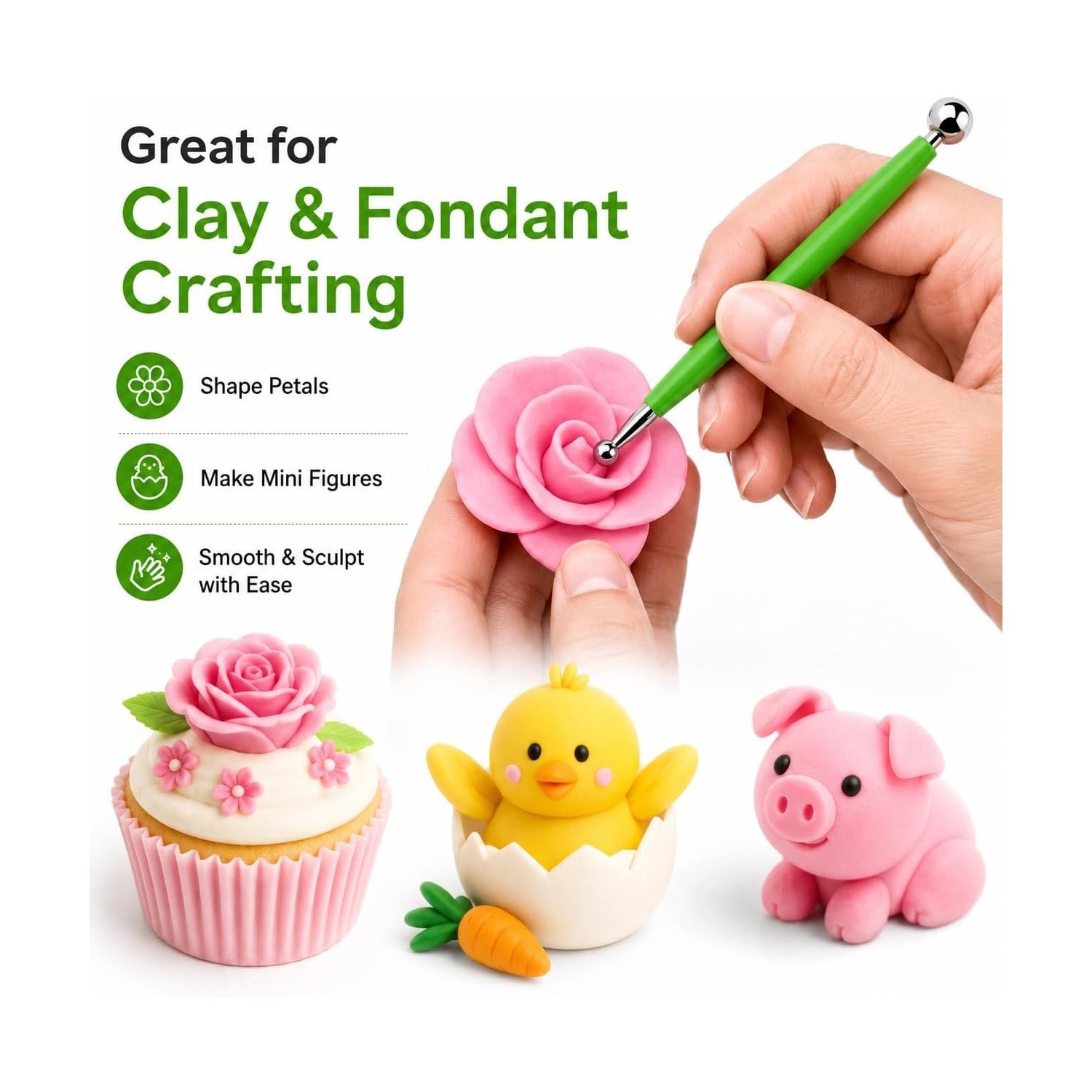 Dotting Tools for Rock Painting and Pottery Clay Modeling – 10 Pcs Set