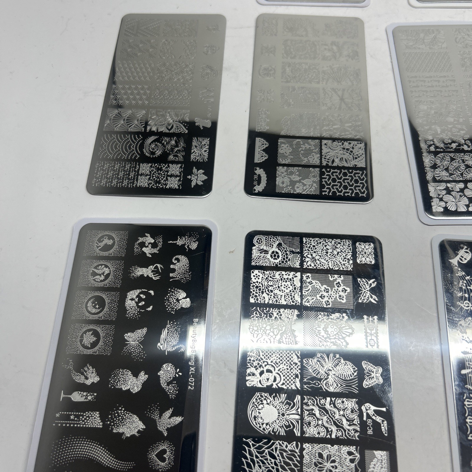3 Whats Up Nail Stamping Plates Stainless Steel A011 Nature, B034 Abstract, B039