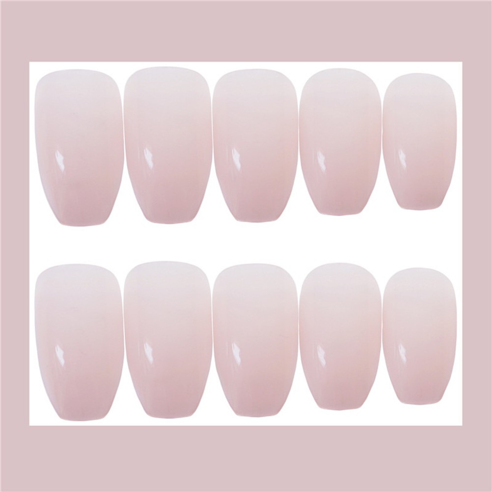 24Pcs Reusable Pink False Nail Tips for Wedding Prom DIY Manicures