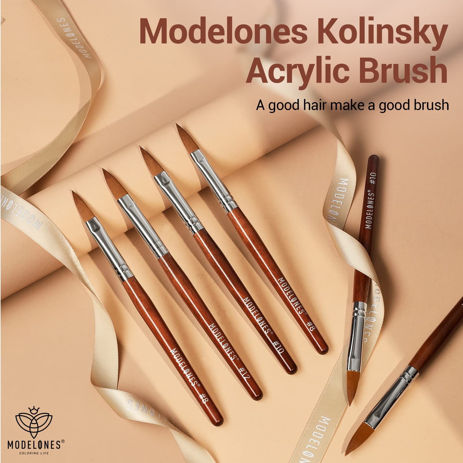 Acrylic Nail Brush 100% Pure Kolinsky Hair Bristles Oval Crimped Shaped Sturdy W