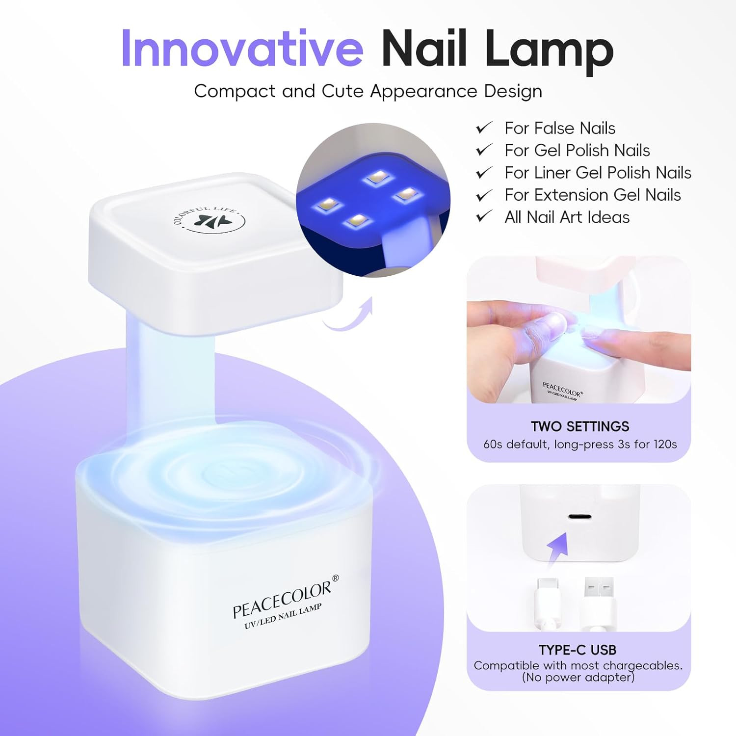Gel Nail Kit, 240Pcs Short Medium Almond Nail Tips with U V Light 2PC Jelly Gel