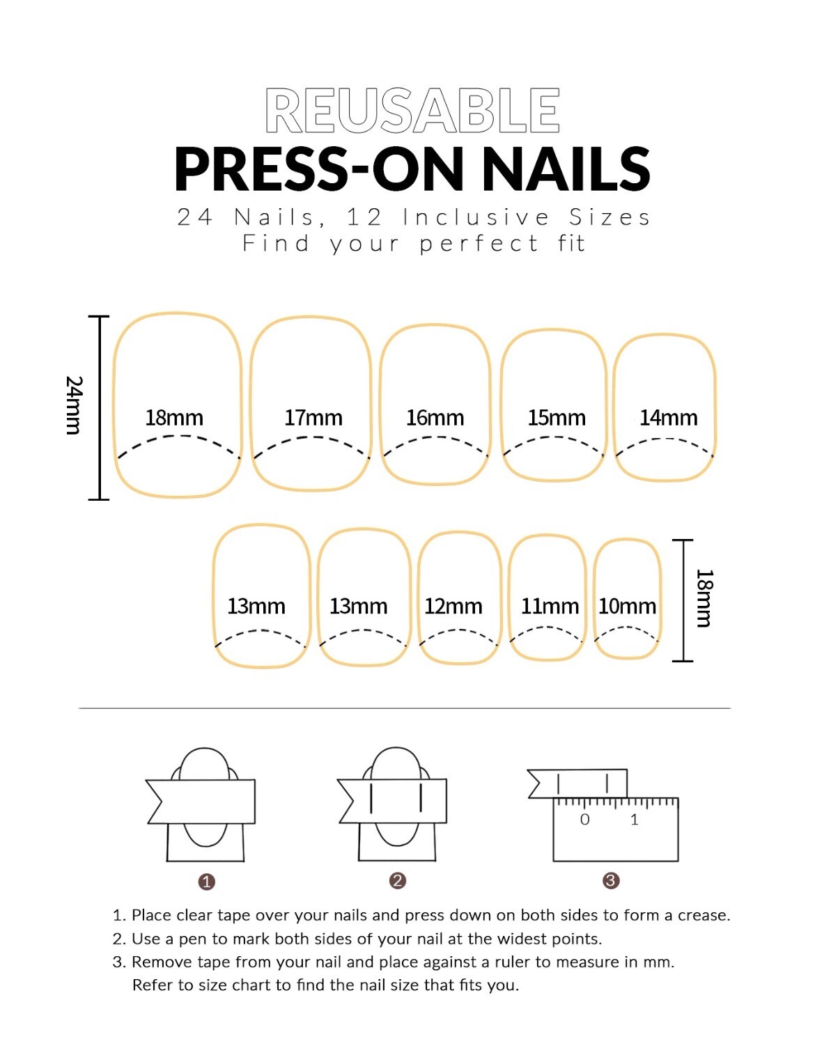 Pink Nude Square Press On Nails With White Abstract Swirls Set