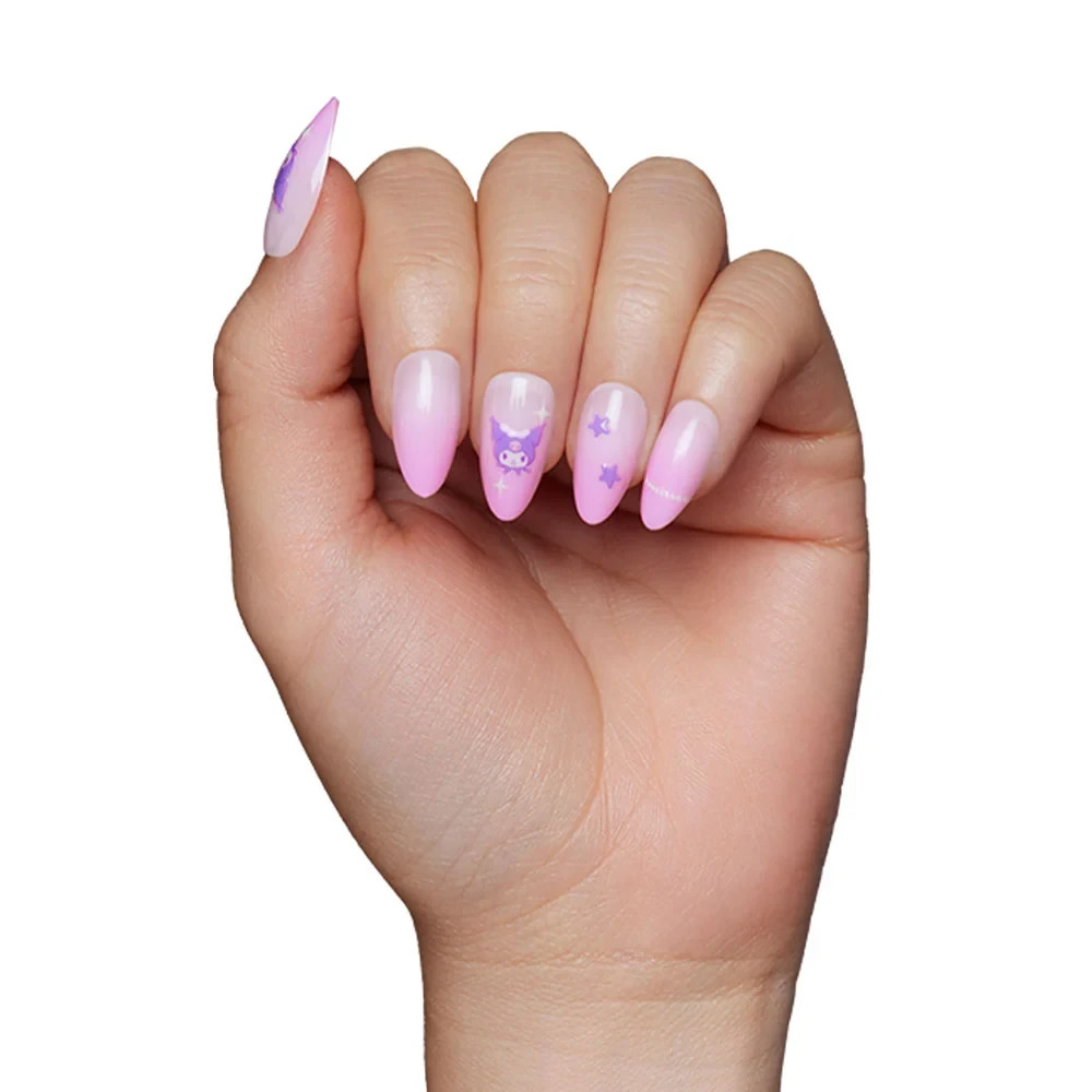 Glamnetic Kuromi Hello Kitty Almond Press-On Nails Full Set Including glue