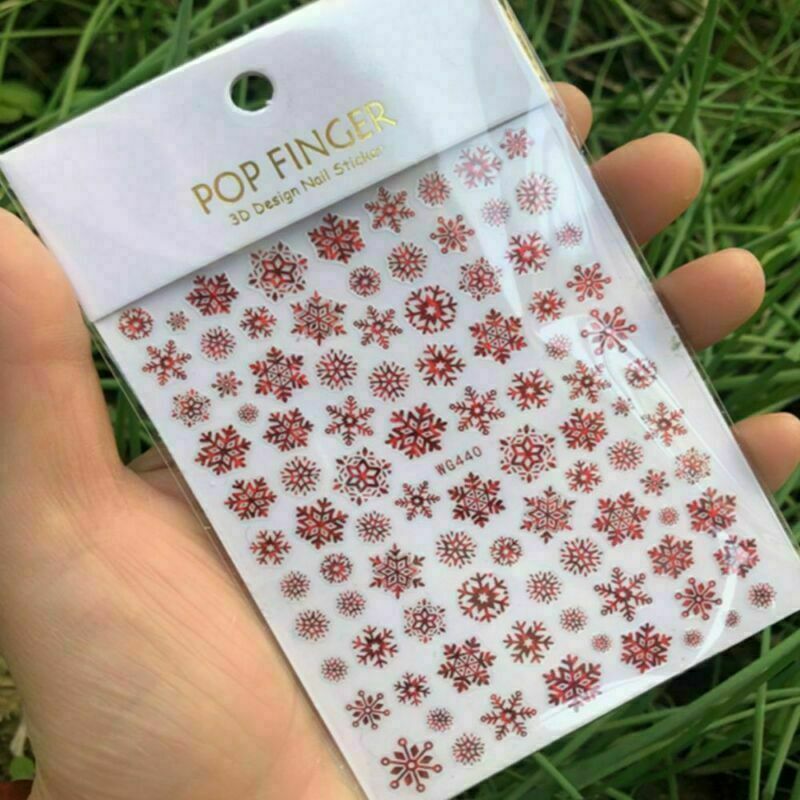 5D Embossed Snowflake Nail Sticker Self-Adhesive DIY Manicure Art Decals ns20