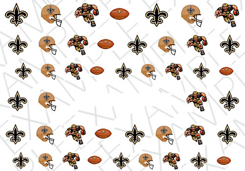 New Orleans Saints Nail Art Stickers Transfers Decals Set of 44 – A1318