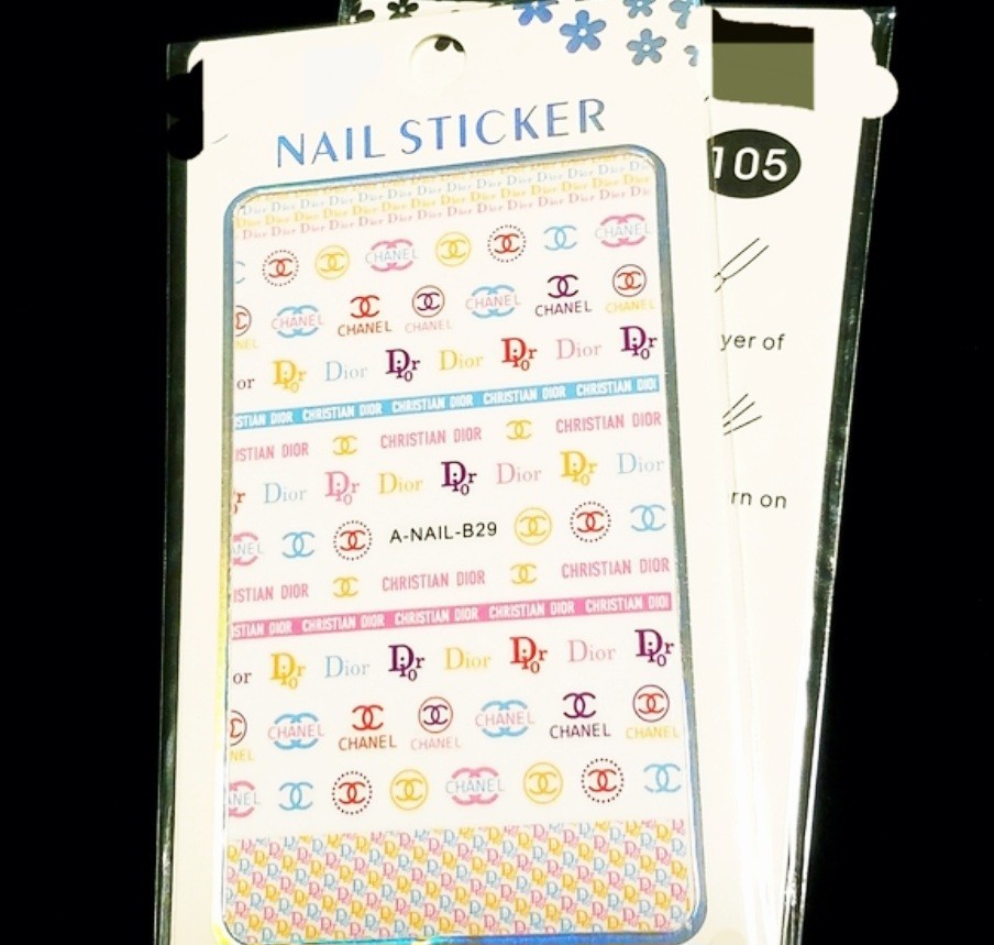 NWT NAIL ART DESIGN SELF-SEAL STICKERS: PASTELS N°105!