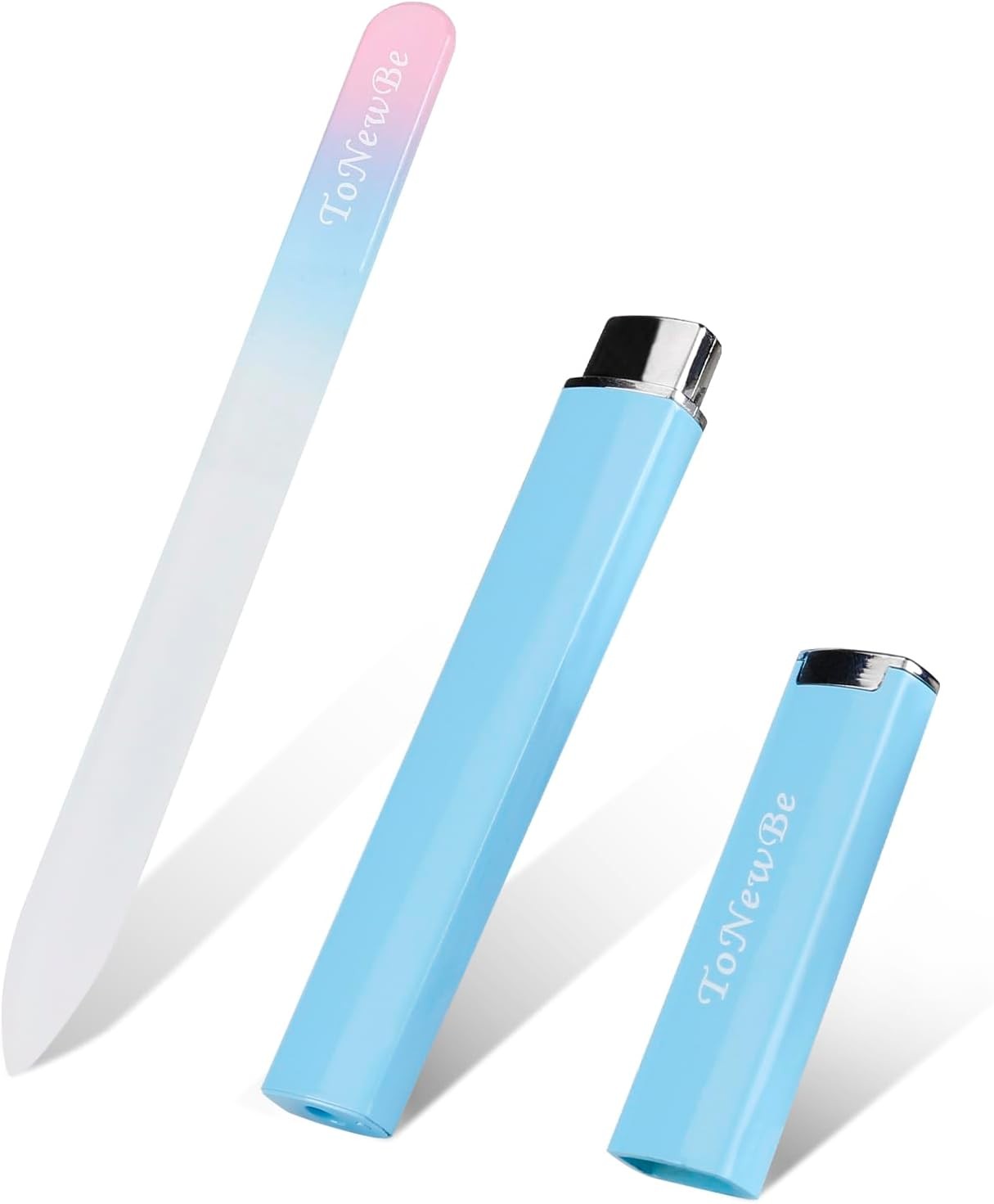Glass Nail File in Case, Glass Finrnail File, Czech File, Double-Sided