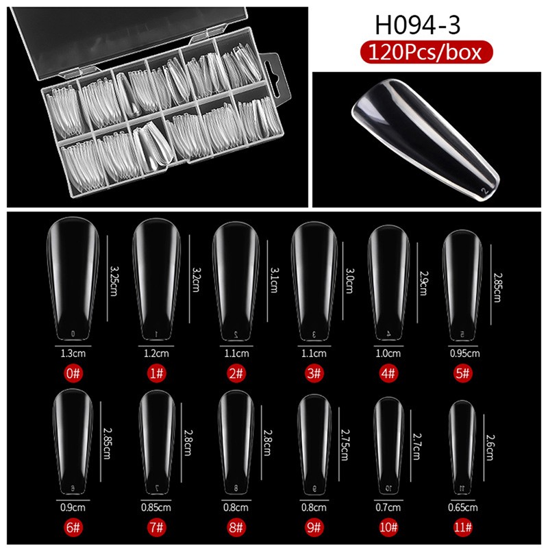 120Pcs Poly Nail Gel Nail Dual Forms Finger Extension UV Builder Nail Tips Tools