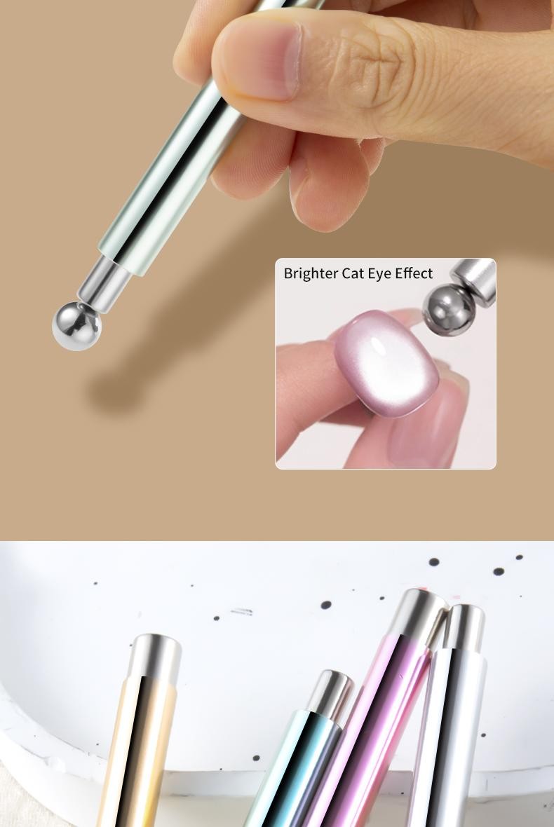 Cat Eye Nail Art Magnet Tool Cylindrical Stick for Uv Gel Effects