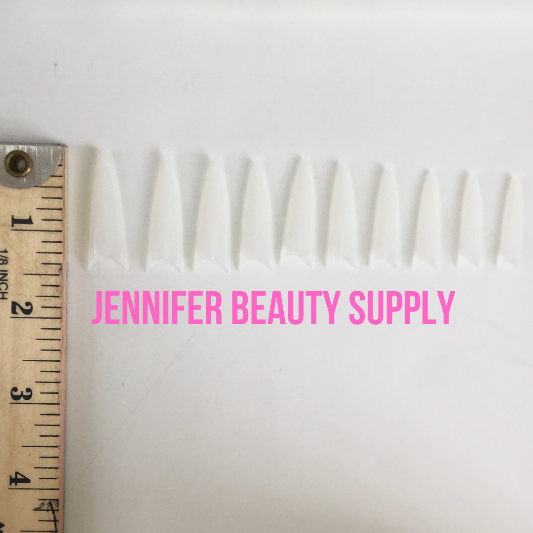 US 500 -1000 PCS FALSE NAIL TIPS GIRLS LONG STILETTO POINTY FRENCH COFFIN NAILS