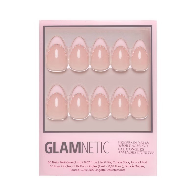 Pink Me Up Fake Nails: Almond Shape, Gloss Finish, 30 Pieces