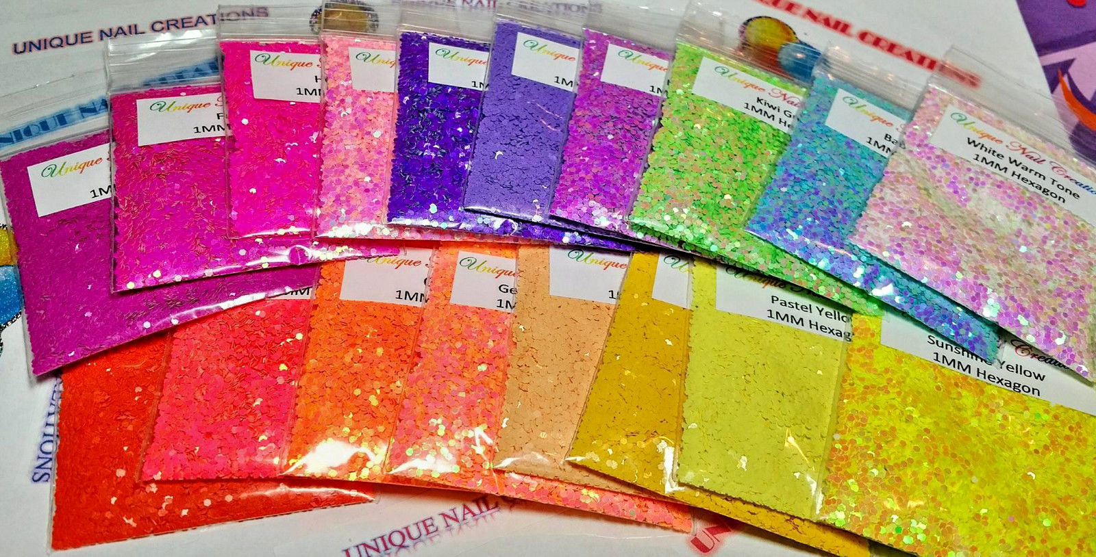 1MM Hexagon Glitter~You Choose~Nail Art•Acrylic•Gel•Body Art•Festival•Crafts