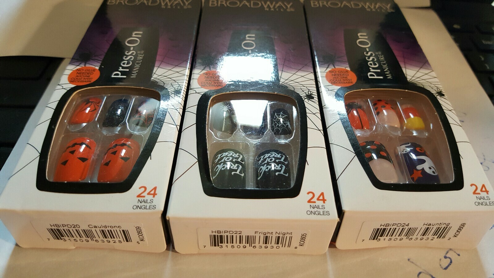 3 Broadway Nails By Kiss Halloween Press On Manicure 63928 Haunting & more LOT