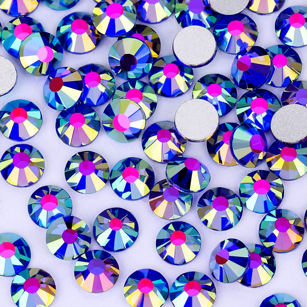 1440 Gold Rim Dazzle Flatback Rhinestones Glass Diamond DIY Crafts Art Deco Gems