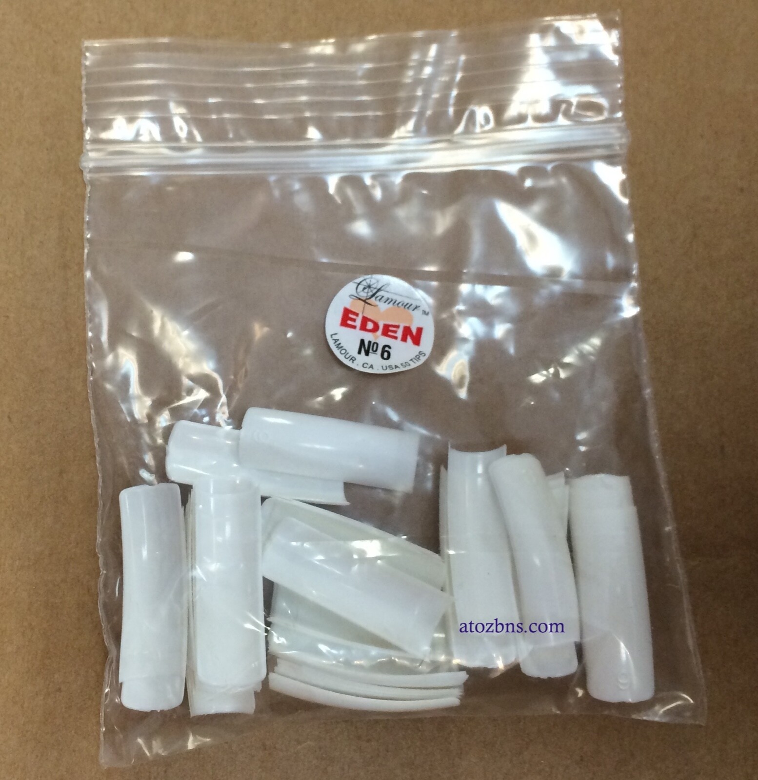 * Lamour Professional Nail Tips EDEN WHITE FRENCH 0-10 Made in USA 550ct