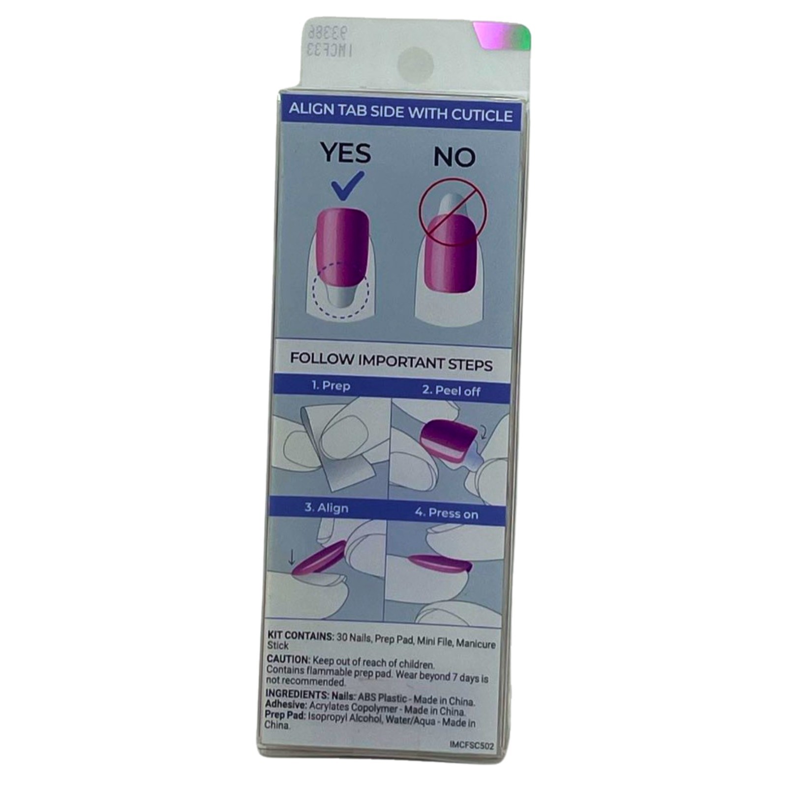 Color FX by imPRESS Press-On Nails Fly Up No Glue Mani 30 Count (3 Pack)