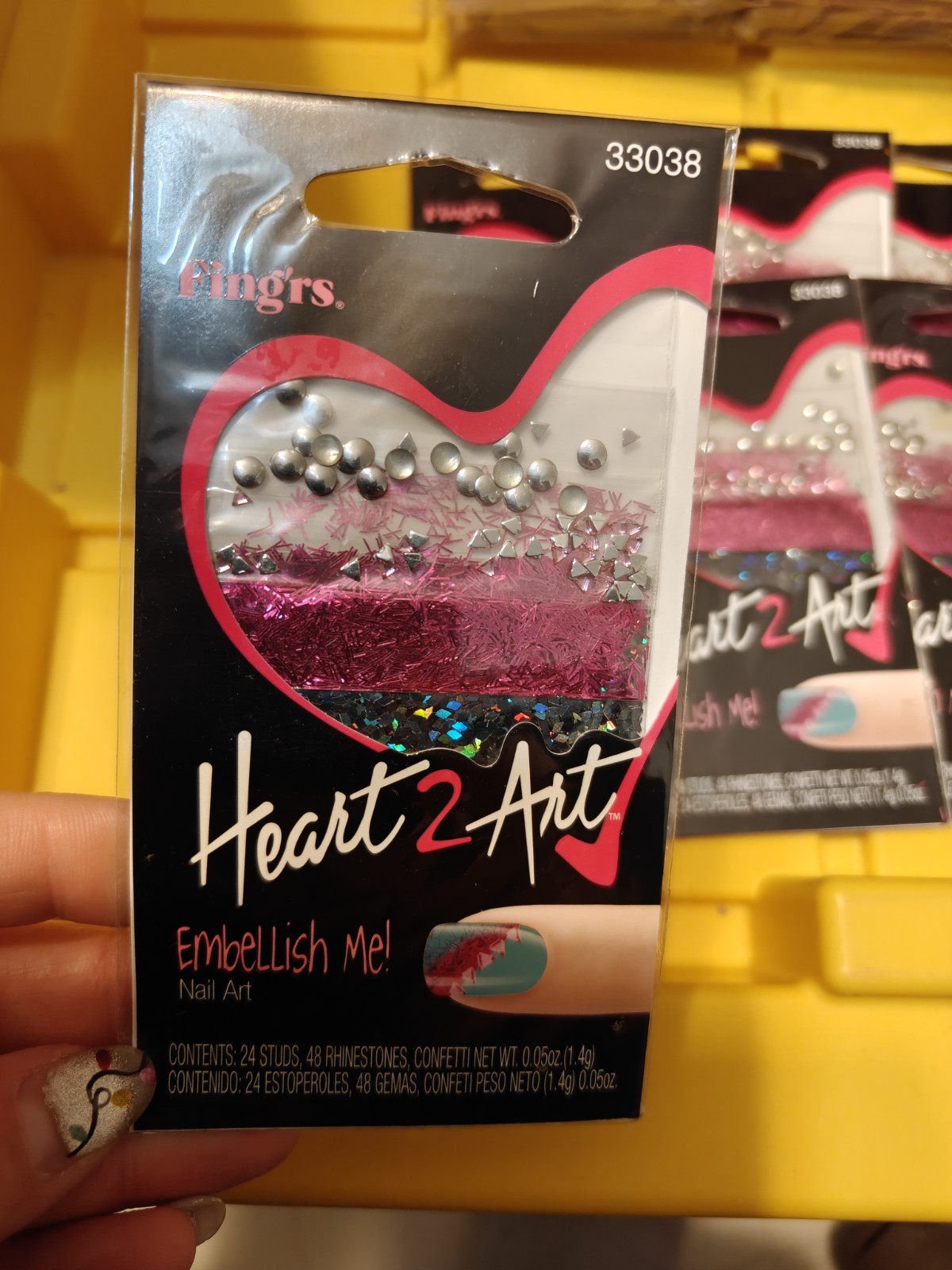 NK2- 6 Packs- Fing’rs Heart 2 Art Nail Art – Style #33038 Embellish Me!