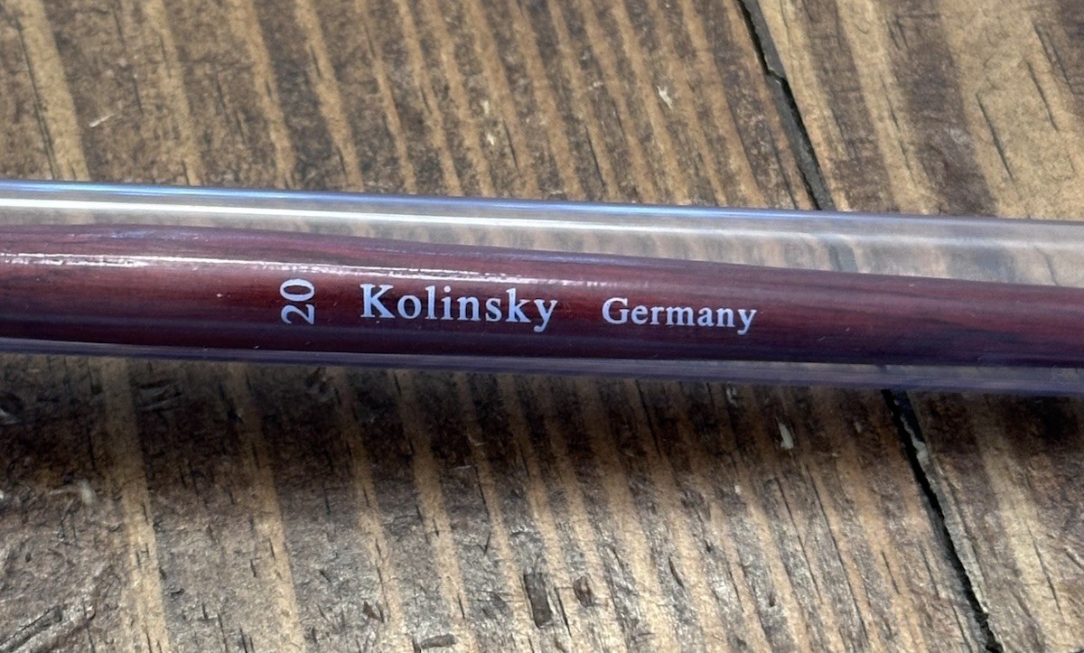 Kolinsky Sable Acrylic Nail Art Brush Round Red Wood Handle Professional size 20