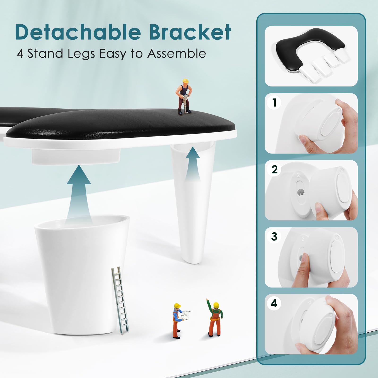 Arm Rest for Nails Tech: U-Shaped Manicure Nail Arm Rest Stand Black Big Arm…