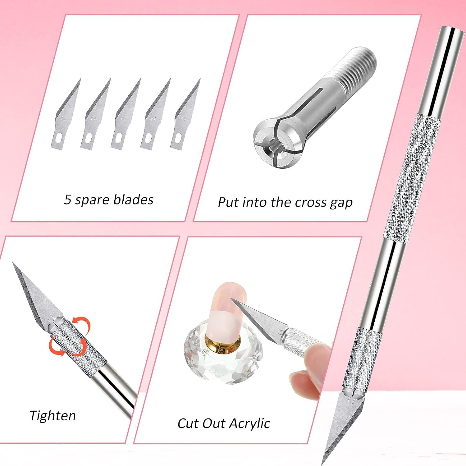 3 Pieces Acrylic Nails Tool Kit Includes French Tip Cutter, Manicure Edge Trimme