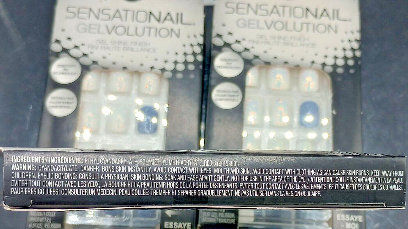 (3 Pack) GelVolution Gel Shine Finish Artificial Nails – #72319 – 28 Ct. Each.