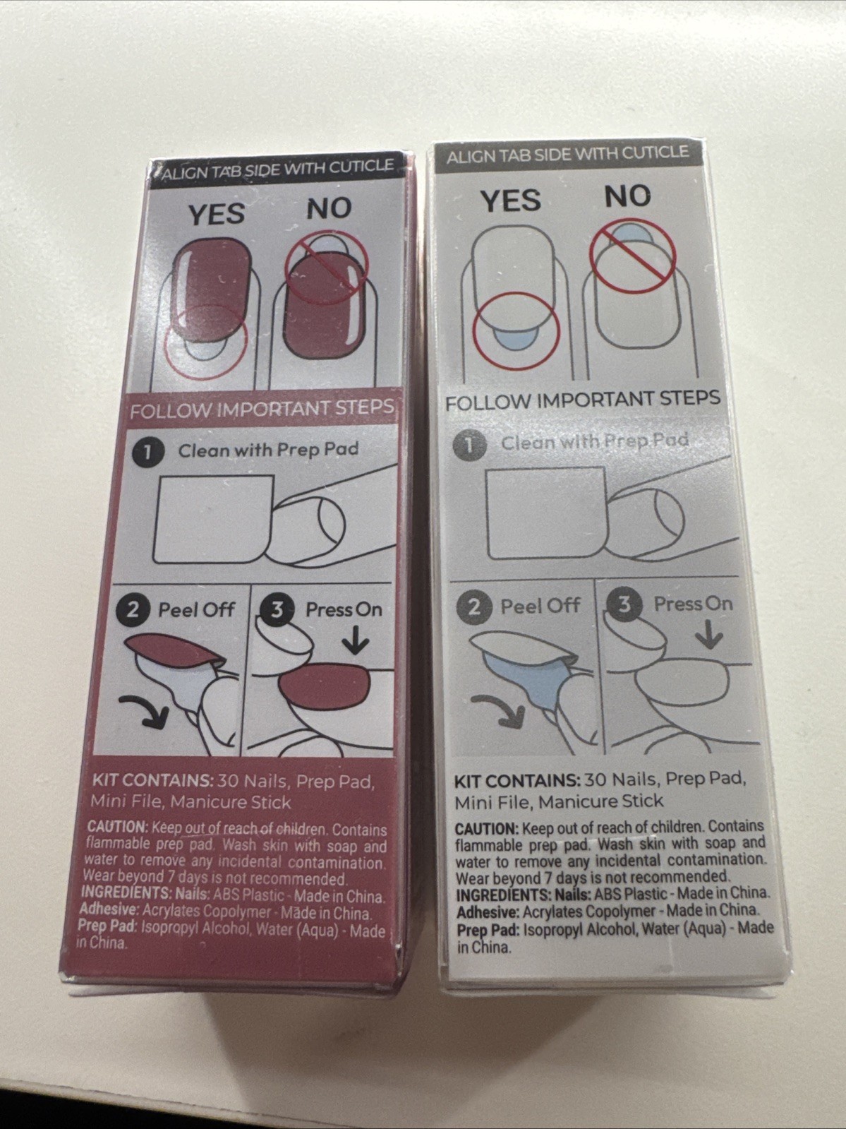 ImPRESS press on nails no glue mani white and pink set