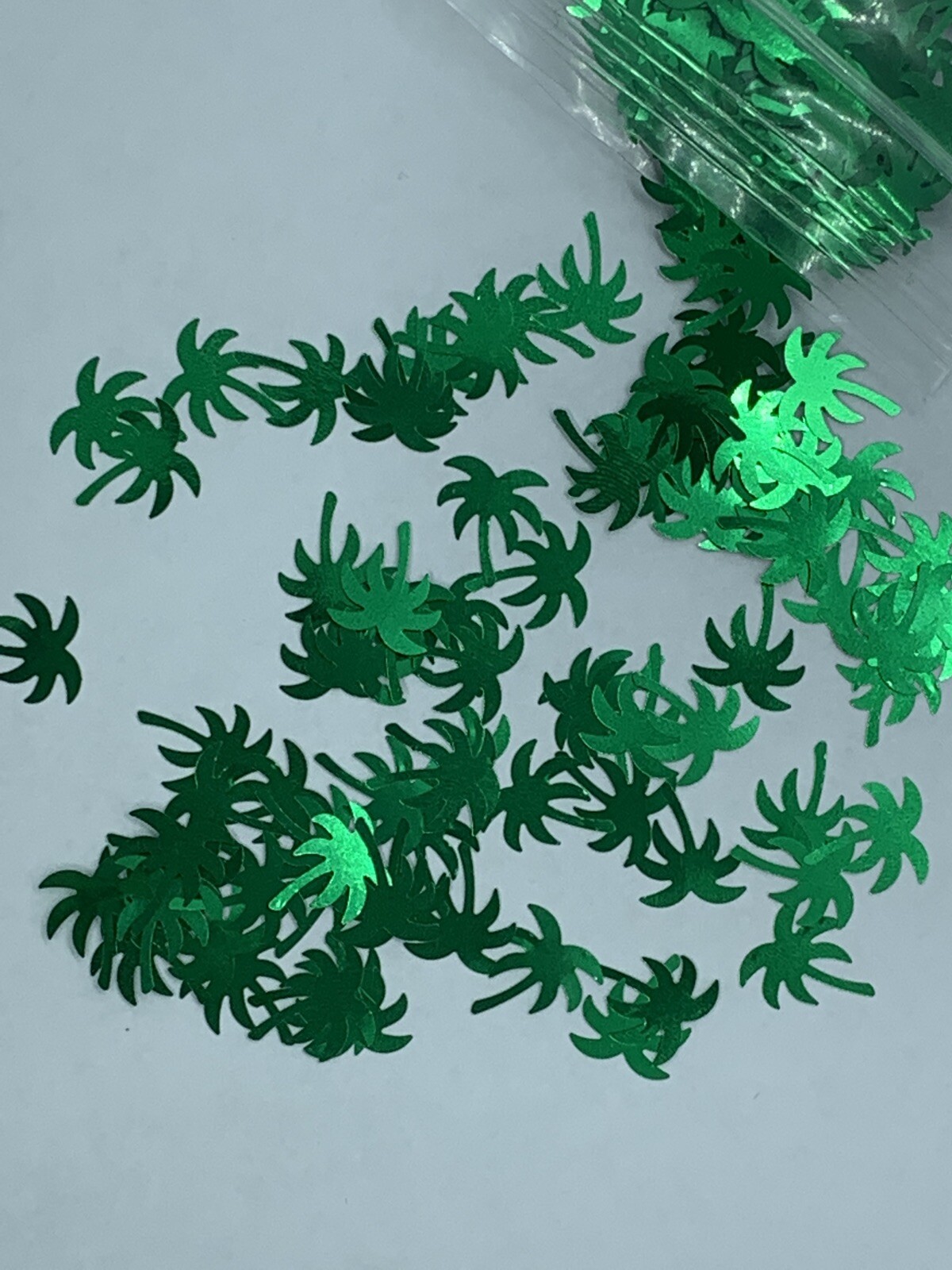 Metallic Green Palm Tree Nail Glitter | 1 TSP | Gel Nail Art & Acrylic
