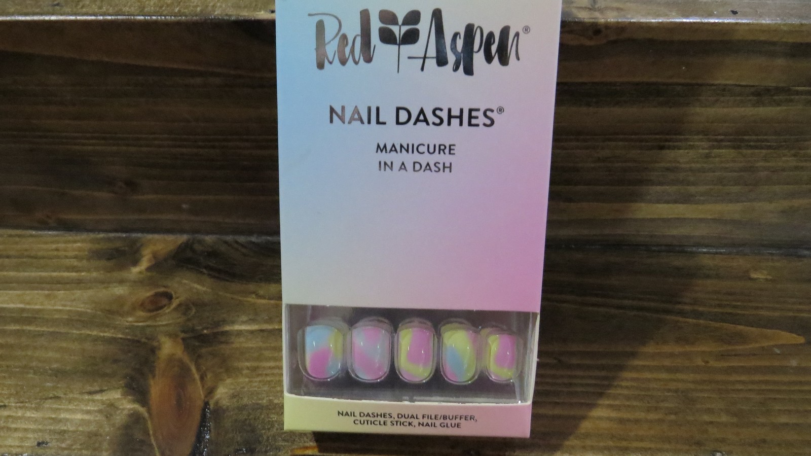 Red Aspen Nail Dashes Tie-Dye Time, Bailey Press On Nails New