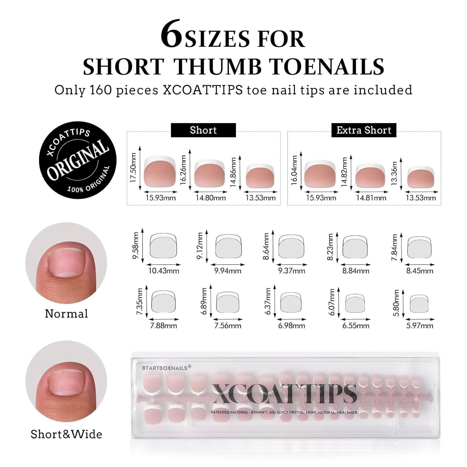 XCOATTIPS 160 Pcs French Soft Gel Toe Nail Tips – Perfect Fit & Easy Application