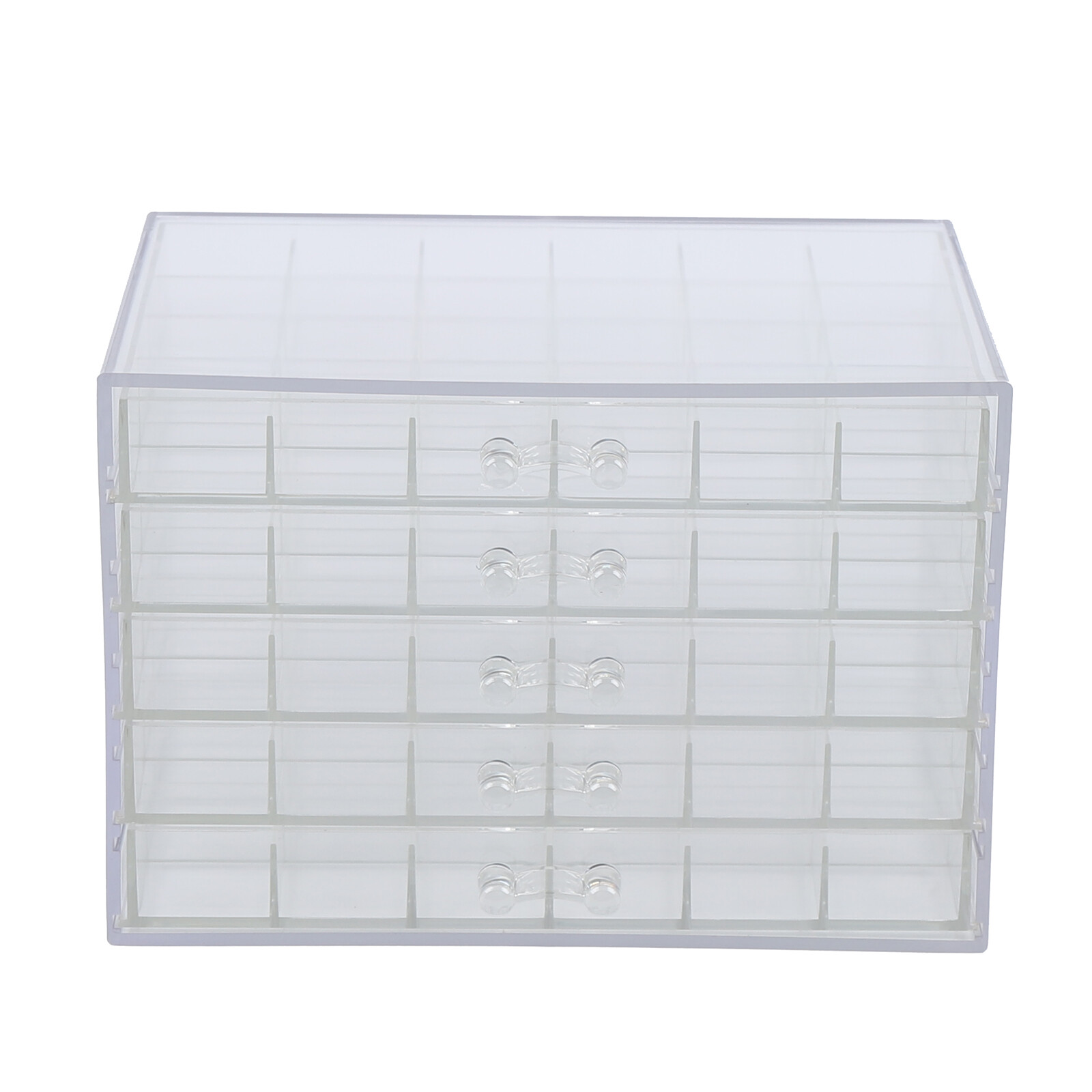120 Grids Nail Art Storage Case 5-layer Drawer Acrylic Clear Organizer Box