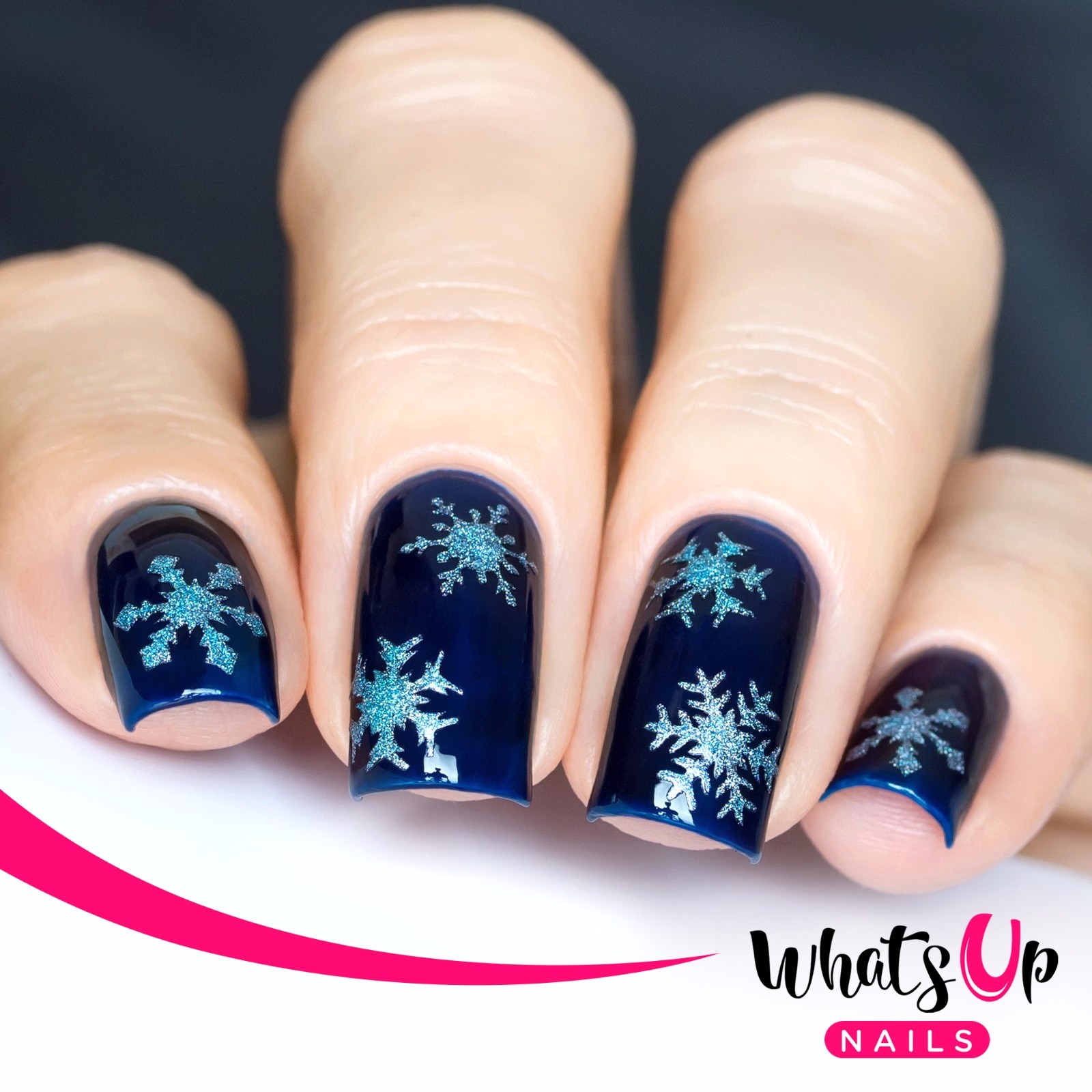 Silver Merry Snowflakes Stencils for Nails, Christmas Nails, Nail Art