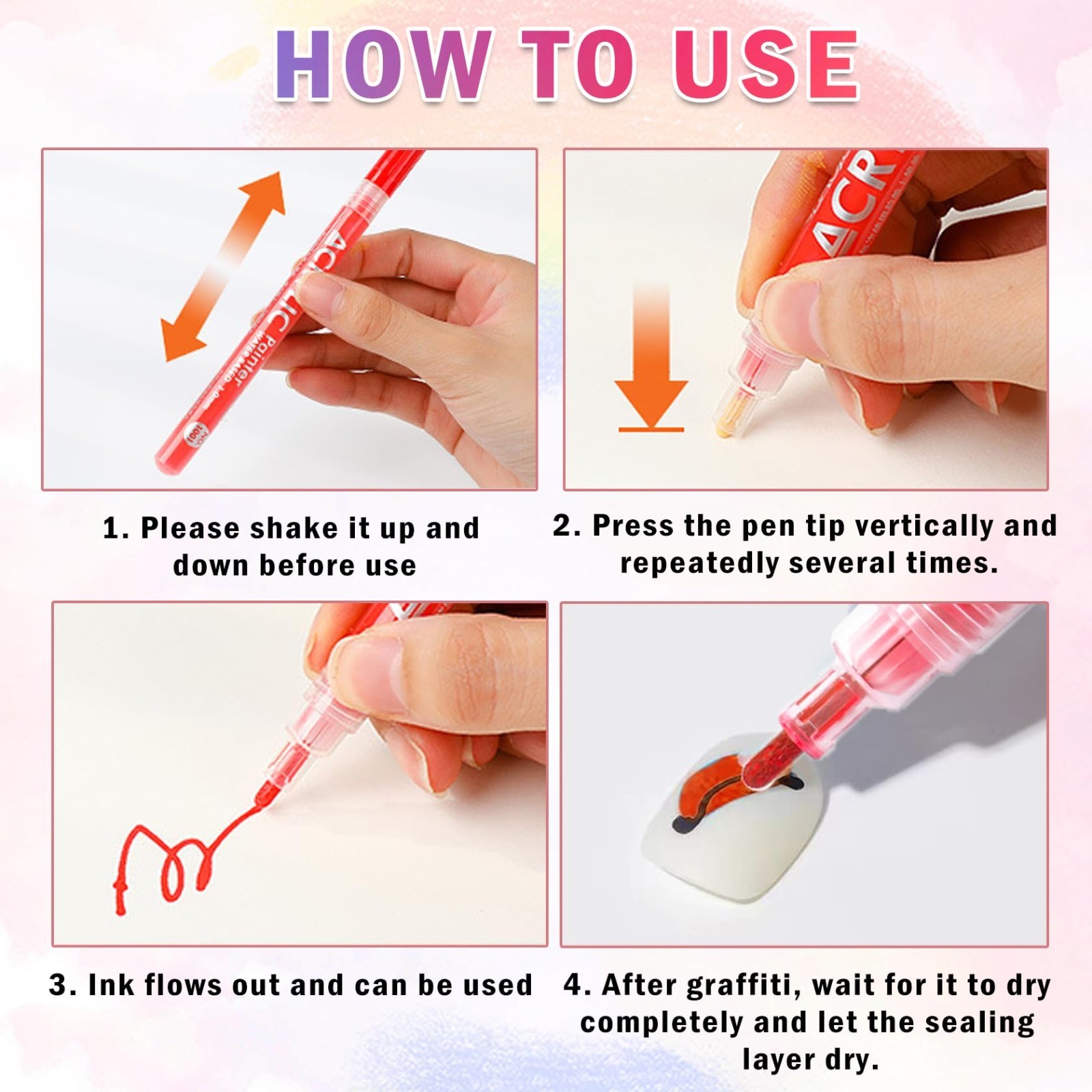 60 Colors Nail Art Pens Set – Quick-Drying Acrylic Paint Markers for DIY Manicur