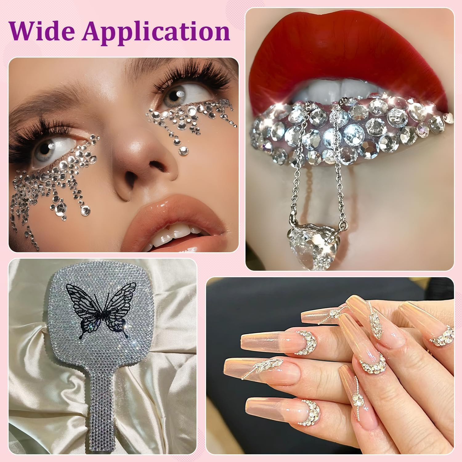 30000Pcs Clear Rhinestones for Bedazzling with B7000 Jewelry Glue, Bedazzler