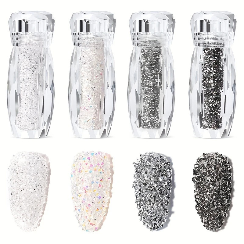 Sparkling Caviar Bead Rhinestones Set – 3D Nail Art Crystal Accessories – DIY Fa
