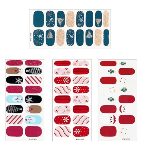 4sheets Christmas Nail Stickers for Nail Art Winter Christmas Nail Stickers-9